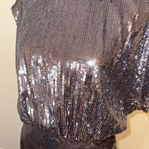 Zara Long Maxi Sequin Dress with scooped back - Picture 8 of 12